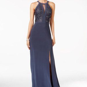 Nightway Lace Halter Dress 6